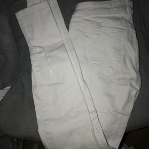 All white hollister skinny jeans